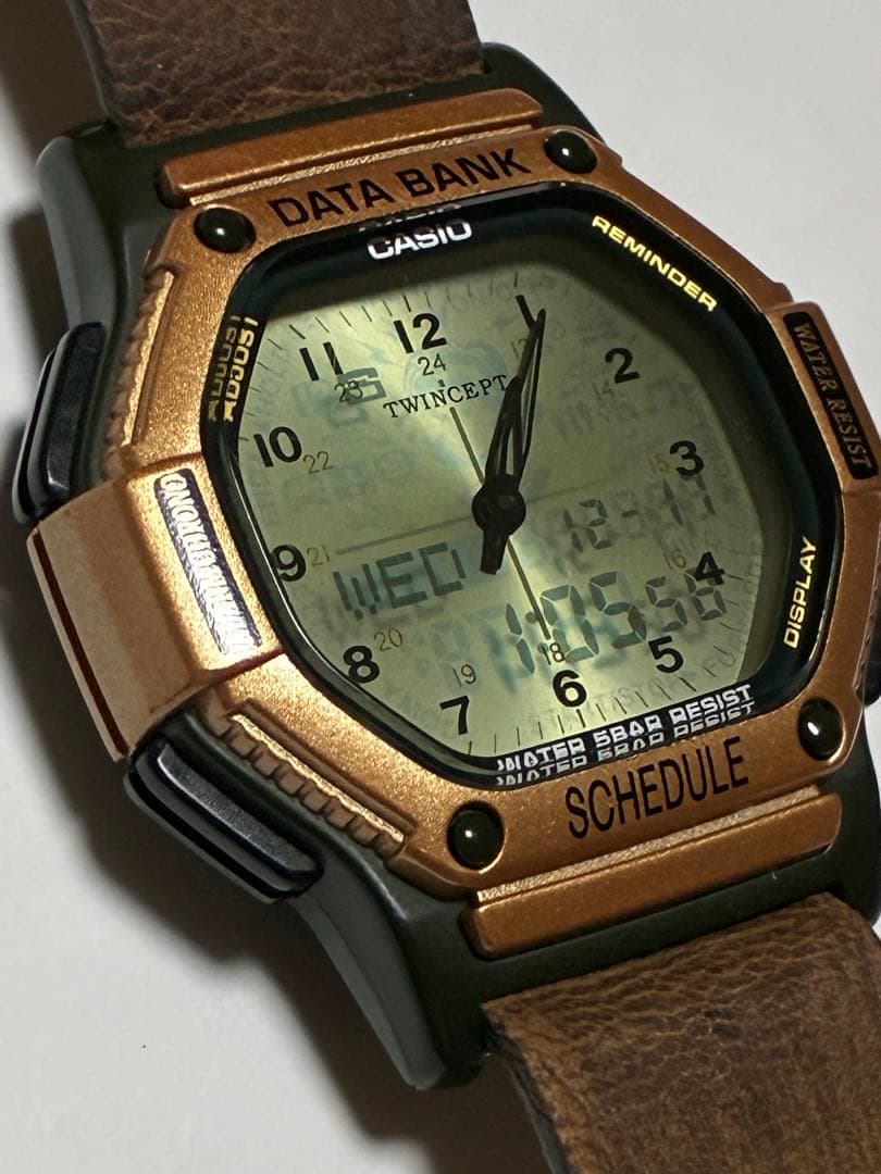 レア　カシオ　CASIO データバンク　ツインセプト　メンズ腕時計