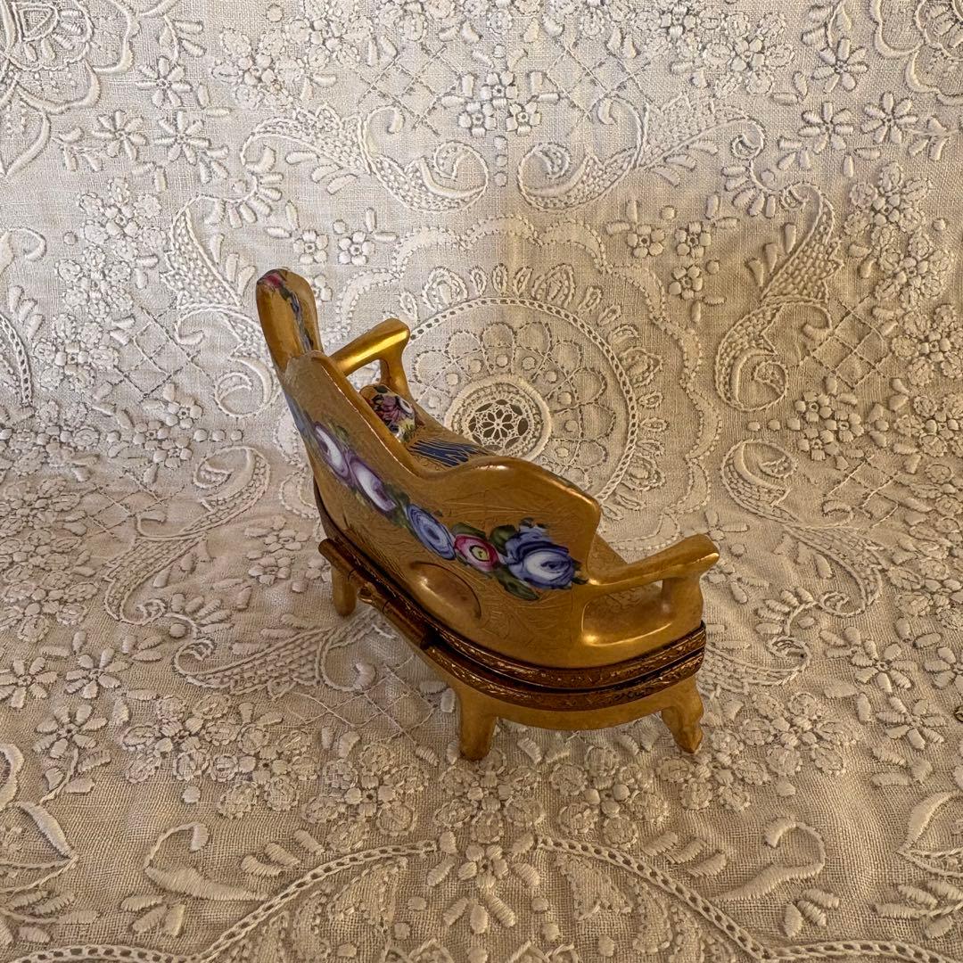 ピルケース フランス製リモージュ ピルボックス 椅子