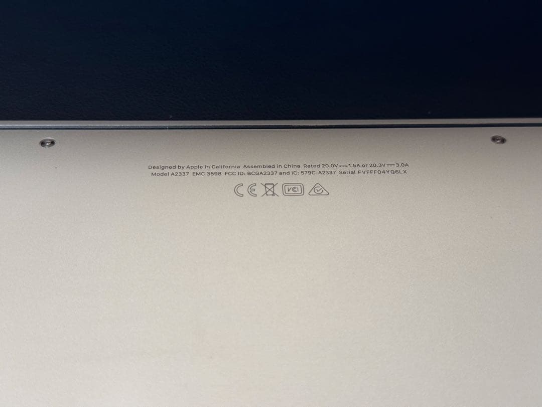 M1 MacBook Air 16GB/1TB バッテリ最大容量100%