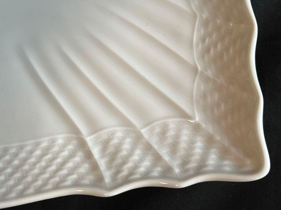 リチャードジノリ　ベッキオホワイト　スクエアプレート　27cm　①