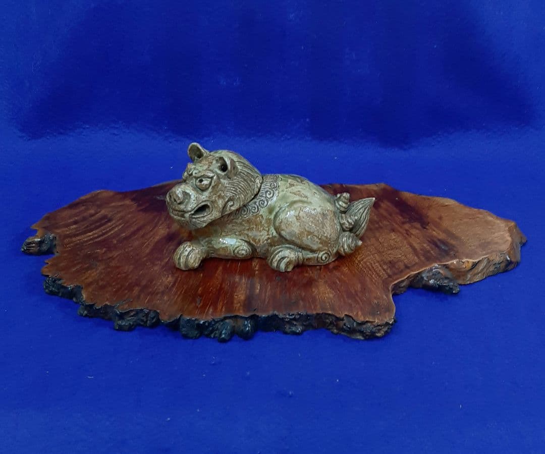 古い獅子香炉　骨董　香炉　獅子