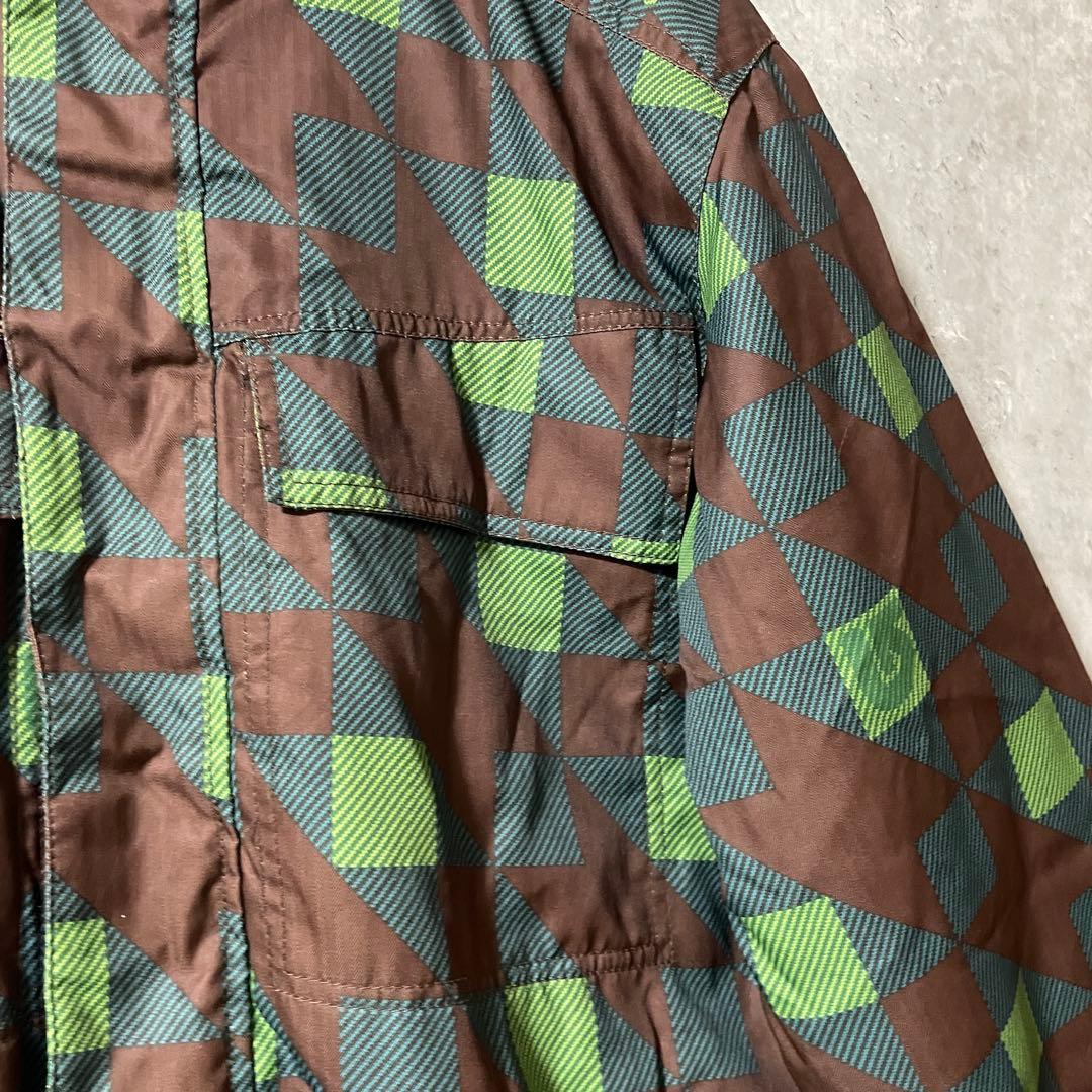 Burtonバートンスキーウェアスノーボードジャケットパーカーフードチェック総柄