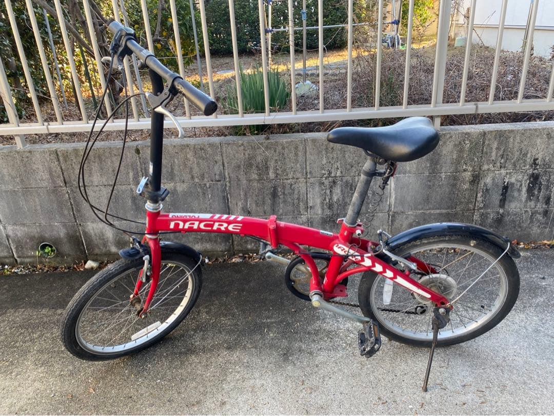 NACRE 折りたたみ自転車 レッド　20インチ　送料込みです！