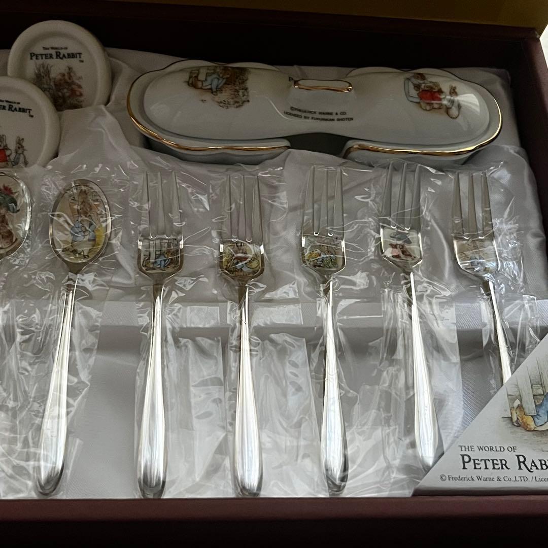 ピーターラビット アサヒ カトラリーセット ケーキフォーク ティースプーン 銀色