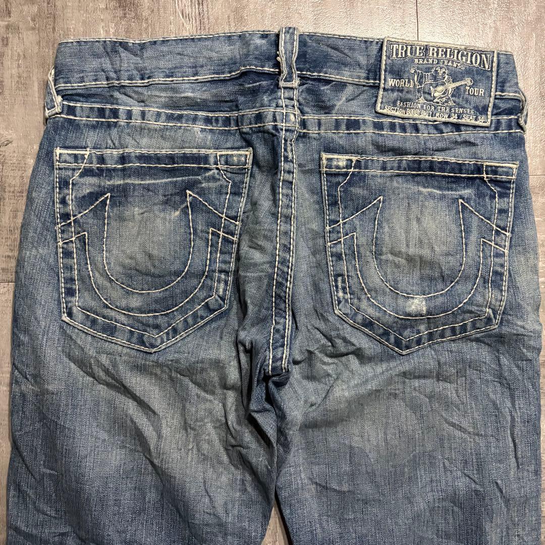 TRUE RELIGION bobby big t 白ステッチ　刺繍　USA