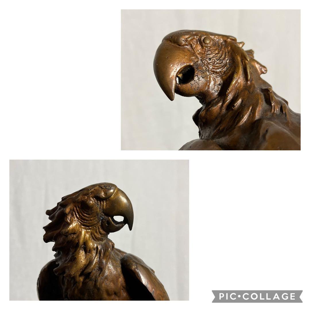 古雑貨アンティーク◾️真鍮製 オウム 鳥 置物 / オブジェ