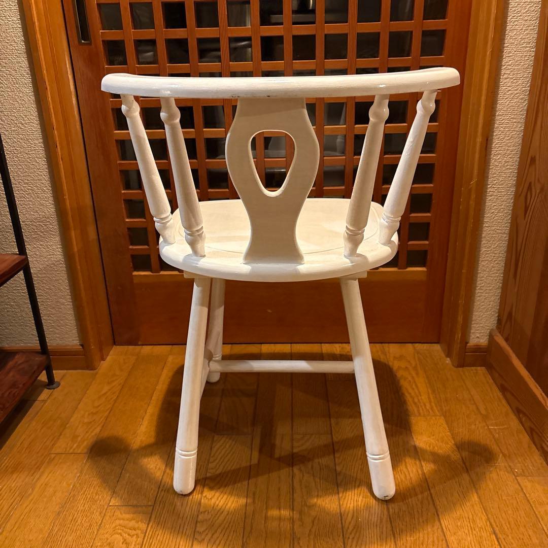 秋田木工　チェア　白ペイント済み