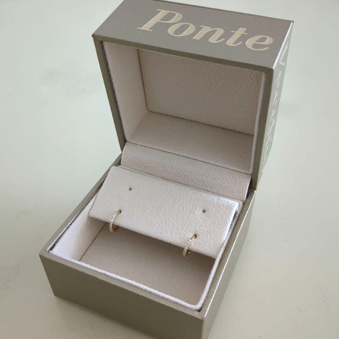 ととろ①　ポンテヴェキオ　K18YGダイヤモンドピアス