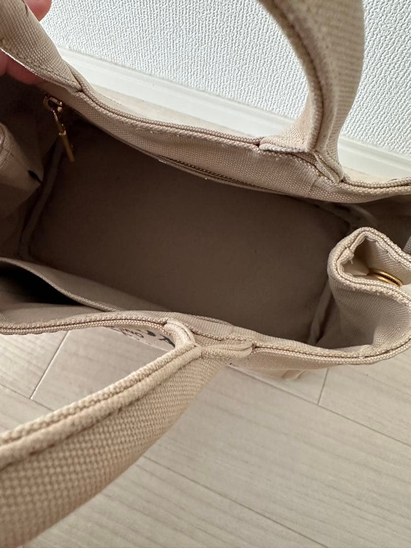 PRADA カナパ キャンバス トートバッグ ベージュ