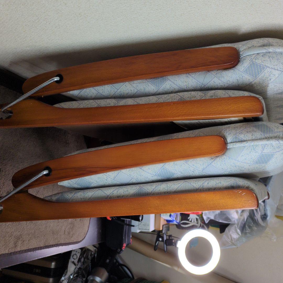 ニチハン折りたたみ座椅子 天然木 2脚セット CM-1012 昭和レトロ