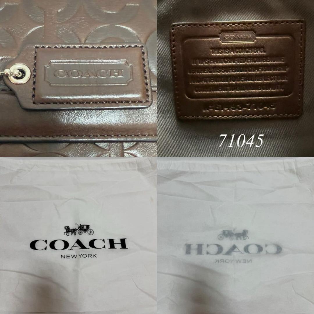【極美品/保存袋付】コーチ Cロゴ 2way ビジネスバッグ ブリーフケース 茶