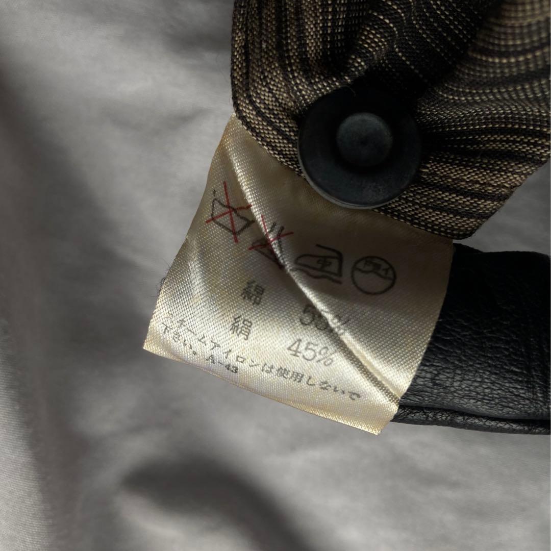 【美品】 1986AW issey miyake 極太 異形 筆タグ シルク