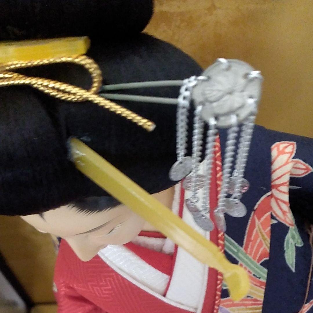 値引き中、日本人形 寿㐂代 かおり ガラスケース入り芸者芸子 雛人形五月人形