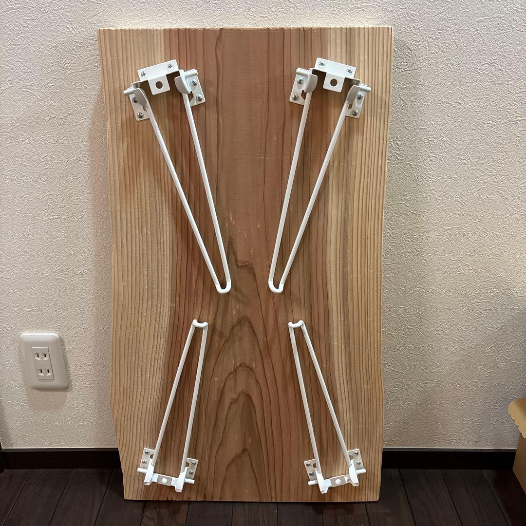 一枚板 無垢材 杉板 折りたたみ ローテーブル サイドテーブル　紀州杉