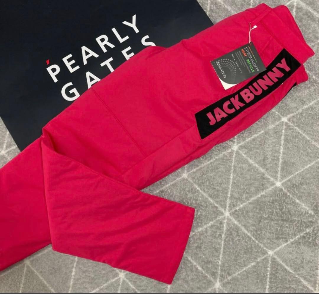 新品 パーリーゲイツ ジャックバニー PEスムース 中綿パンツ(5)L/ピンク