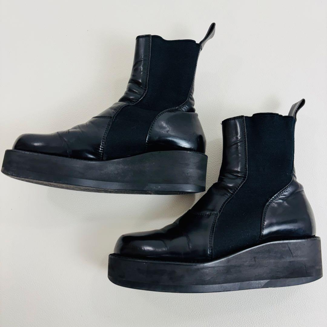 2734　MILO　ヨウジヤマモト　サイドゴアブーツ 厚底ブーツ　ブラック