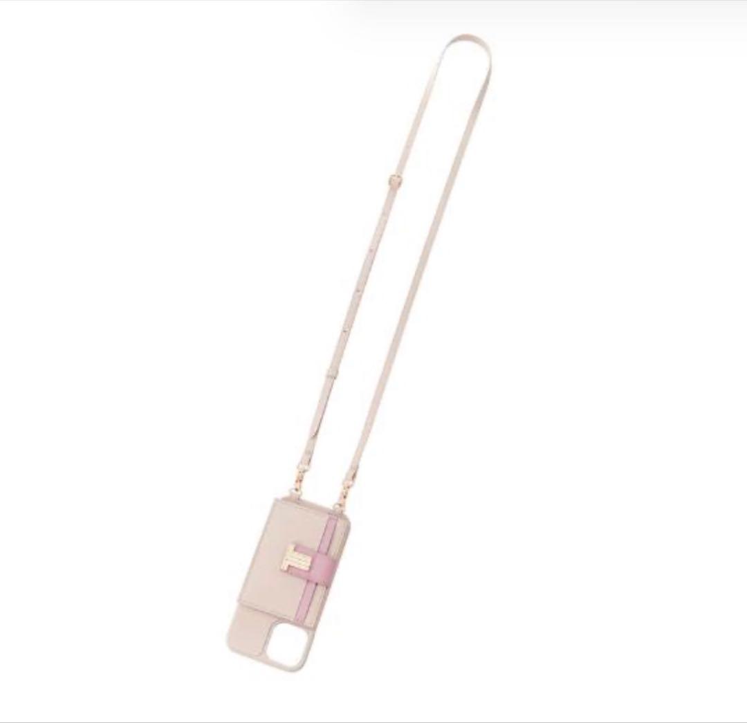 iPhone13 ランバン ロングストラップ＆カードポケット付きケース