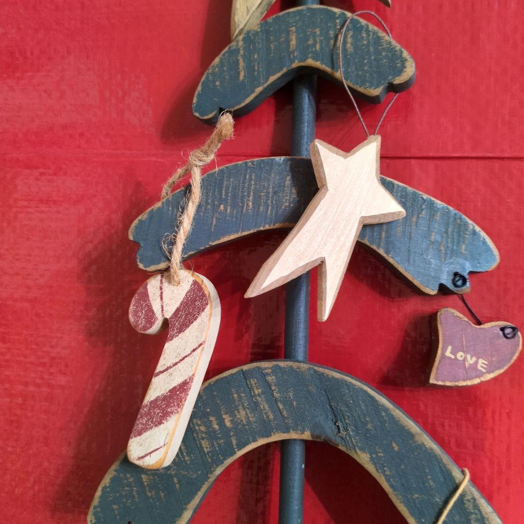 《アンファン》レア 木製クリスマスツリー＋別売り木製オーナメント4個