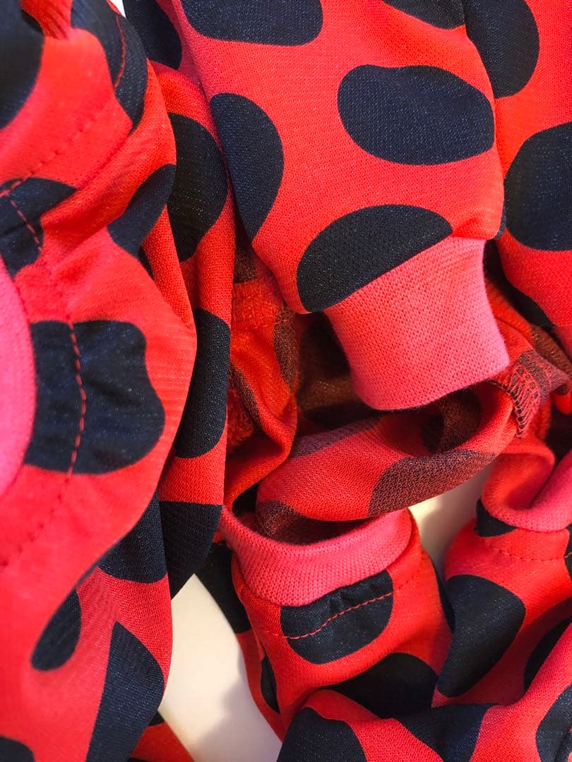 てんとう虫ロンパース　Sサイズ　イタグレ服　おしゃれ服　目立つ服　ハンドメイド