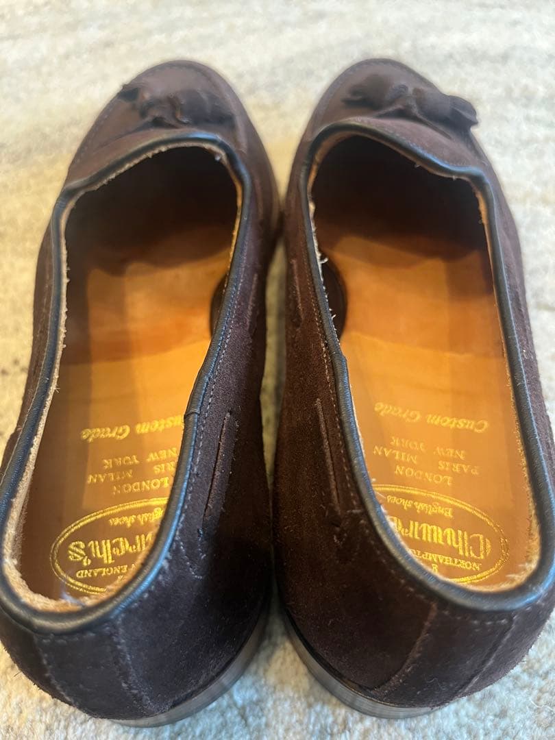 チャーチ　タッセルローファー ブラウンスエード　90F