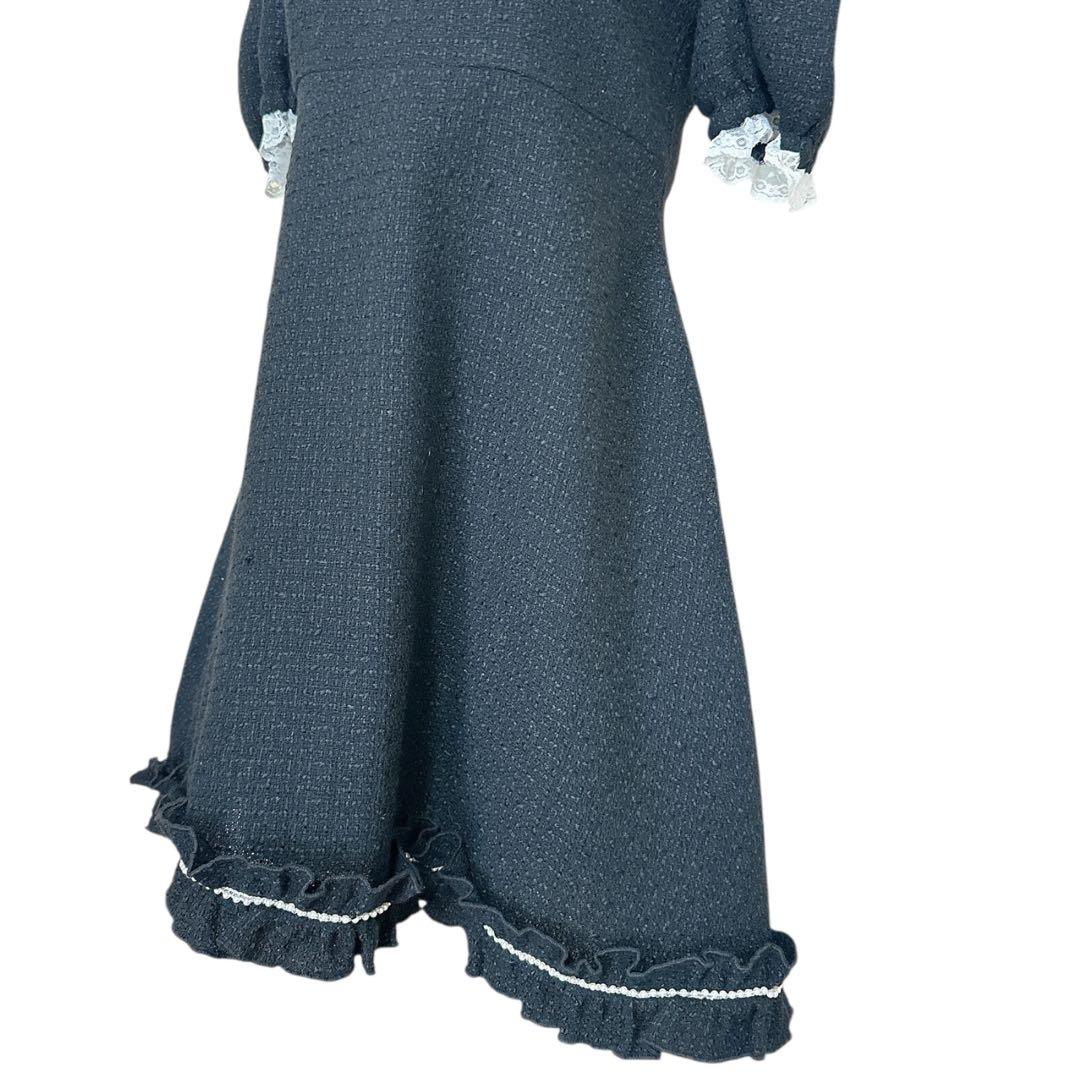 princess melody プリメロ ツイード フリル フレアワンピース