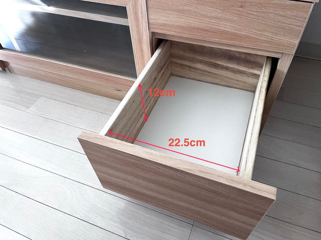 【幅約150cm】ナチュラルウッド　テレビボード　プリンター収納あり