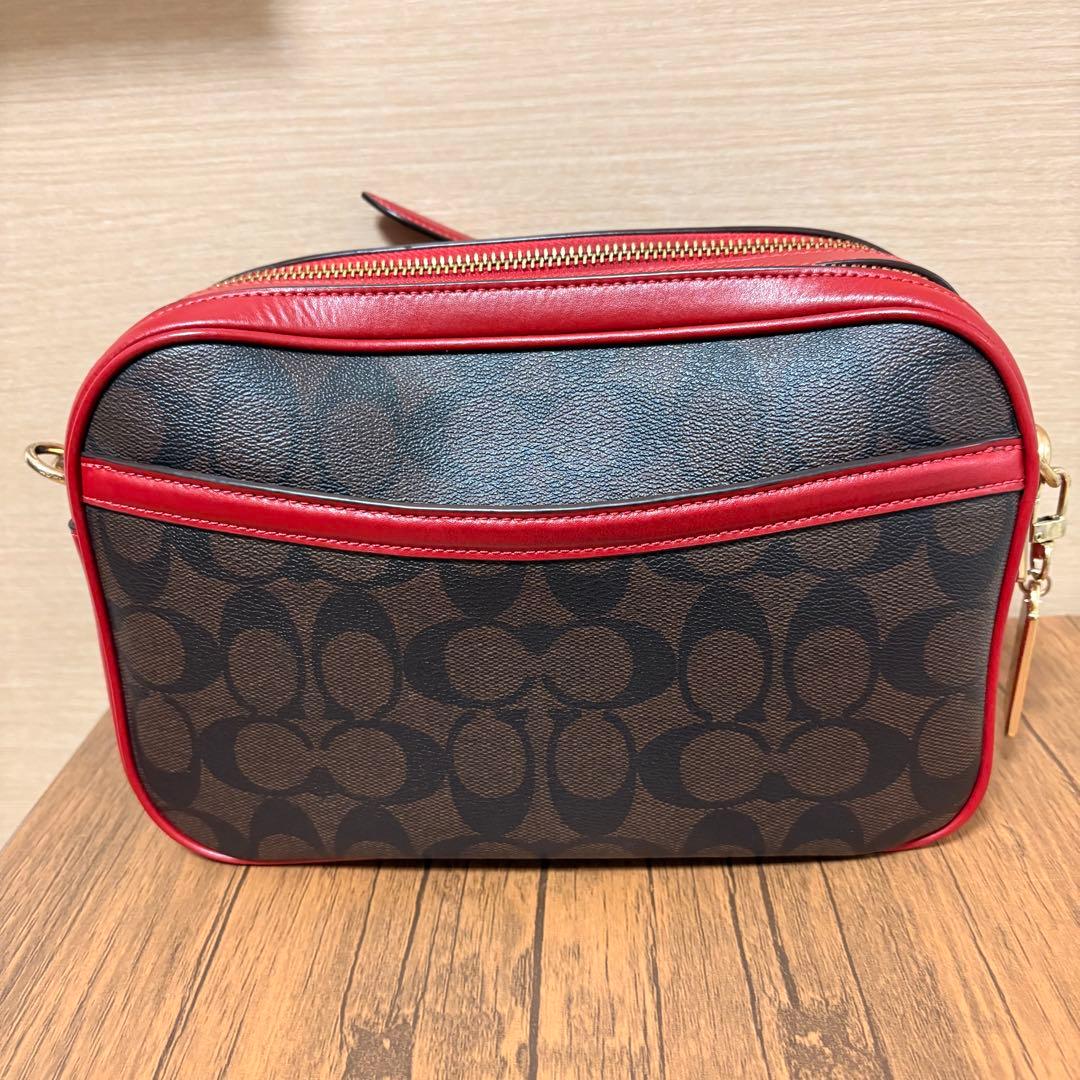 Coach ショルダーバッグ 中型 ブラウン/レッド