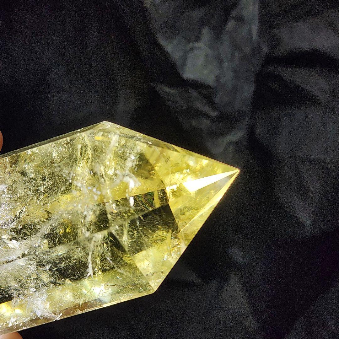 爆虹入り＆ファントム完璧 黄金シトリン ポイント 天然石パワーストーン