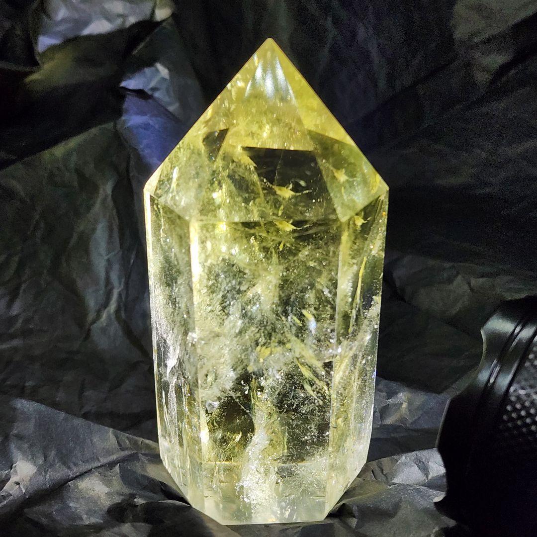 爆虹入り＆ファントム完璧 黄金シトリン ポイント 天然石パワーストーン