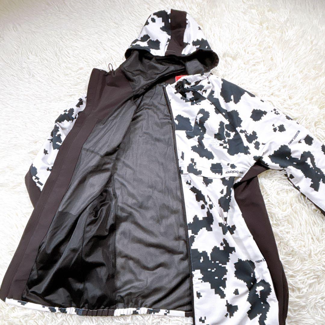 【メンズ5⭐️美品】ニューバランスゴルフ　FZフーディ　ナイロンジャケット　総柄