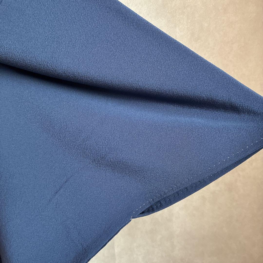 色無地　フルセット　着物　正絹　一つ紋　ブルー系　G4