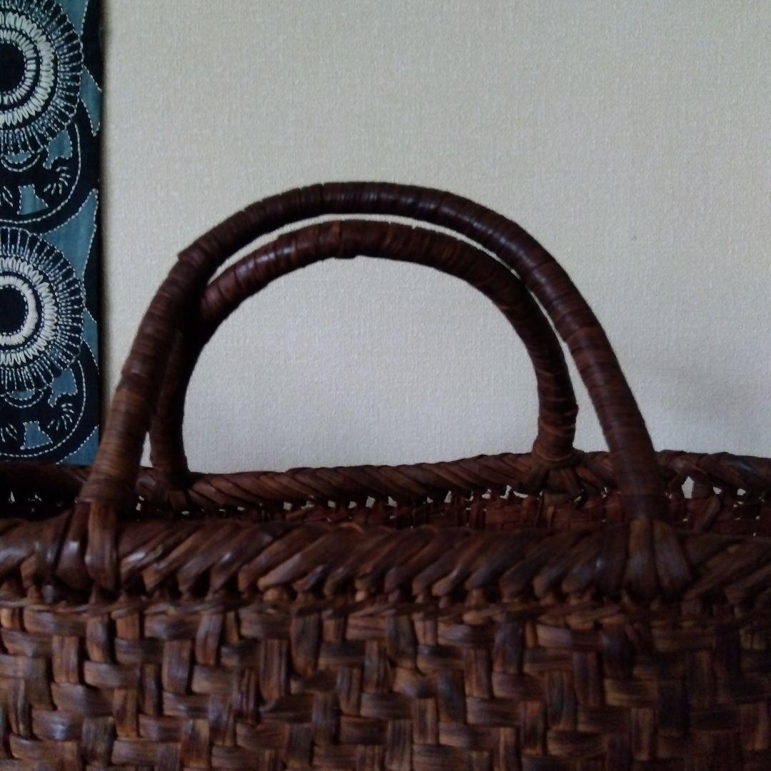 国産　山葡萄籠　大　中布付き　作家物