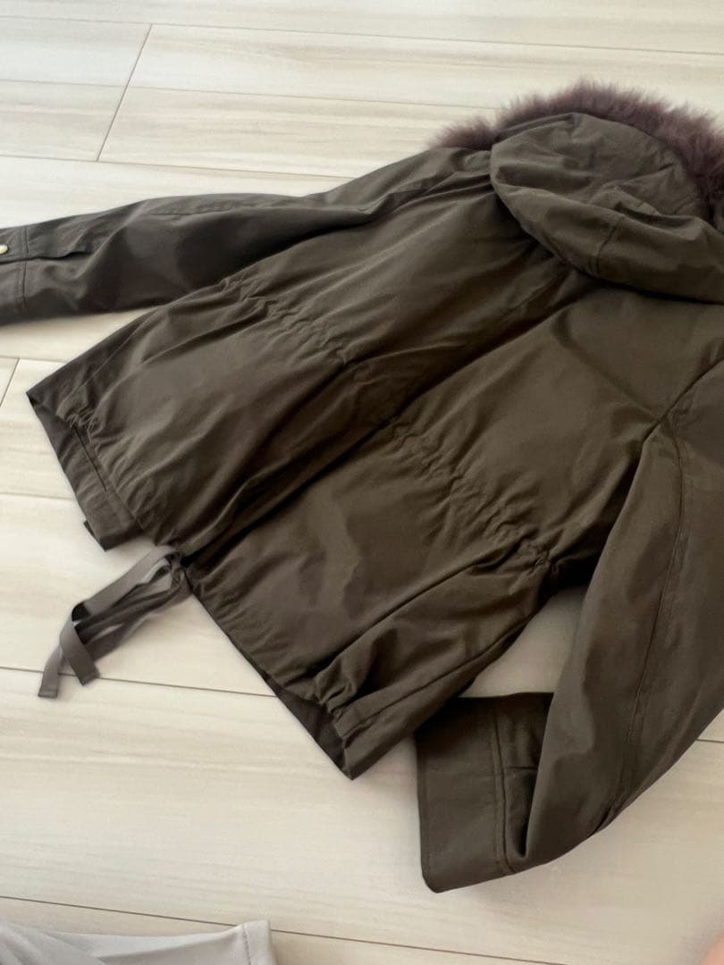 アプワイザーリッシェ　モッズコート　カーキ　ファー付き