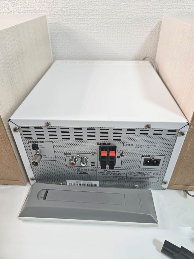 値下げPioneer ミニコンポ ホワイト リモコン付きBluetooth 対応