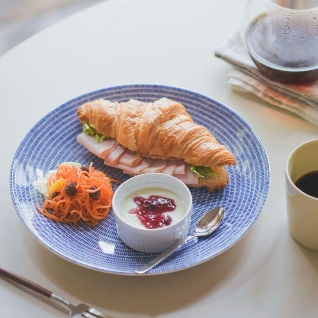 旧ロゴ　新品ARABIA 24h Avec プレート 20cm ブルー