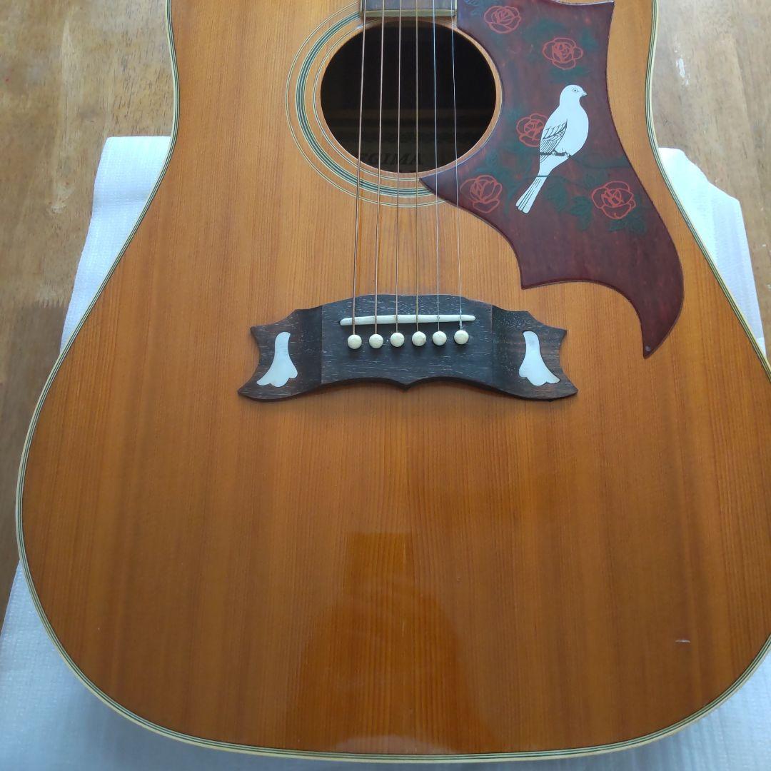 値下げ！EGIMA(日本製)アコースティックギター、W-170N 付属品付き