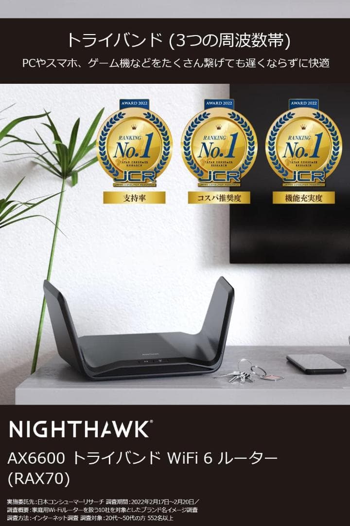 ネットギア WiFi ルーター 無線LAN WiFi6 11ax AX6600