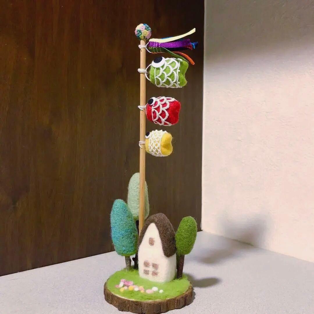 ミナペルホネン「mermaid」リボンと「skyful」を使った鯉のぼり