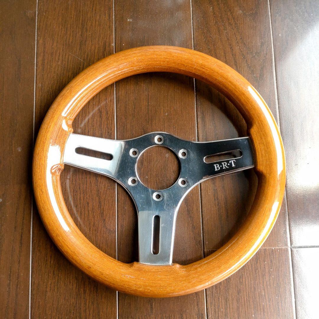 希少　BRT ステアリング　28.5パイ　長穴　小径　ウッド　oba
