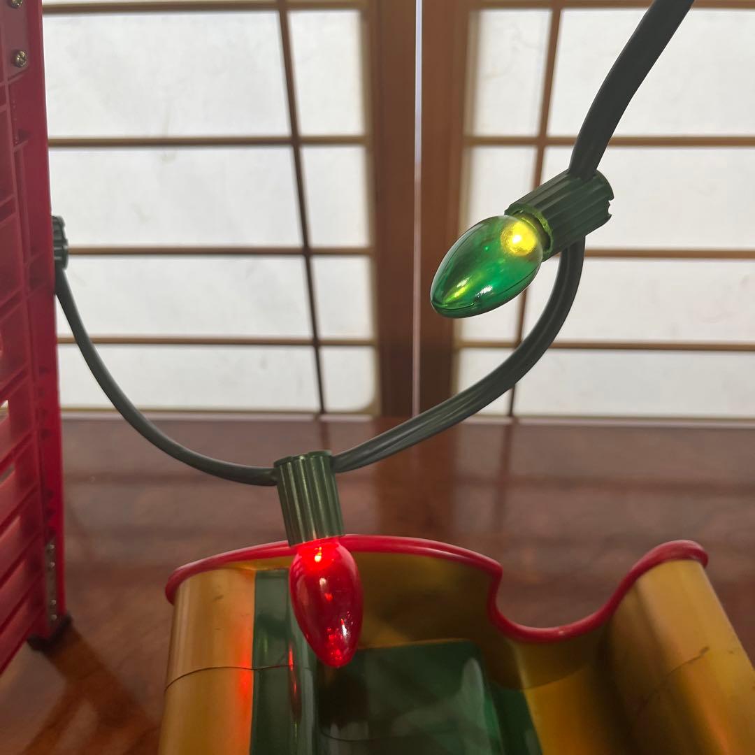 サンタさんが電動ではしごを上り下りします！ライト付き クリスマスソングも流れる