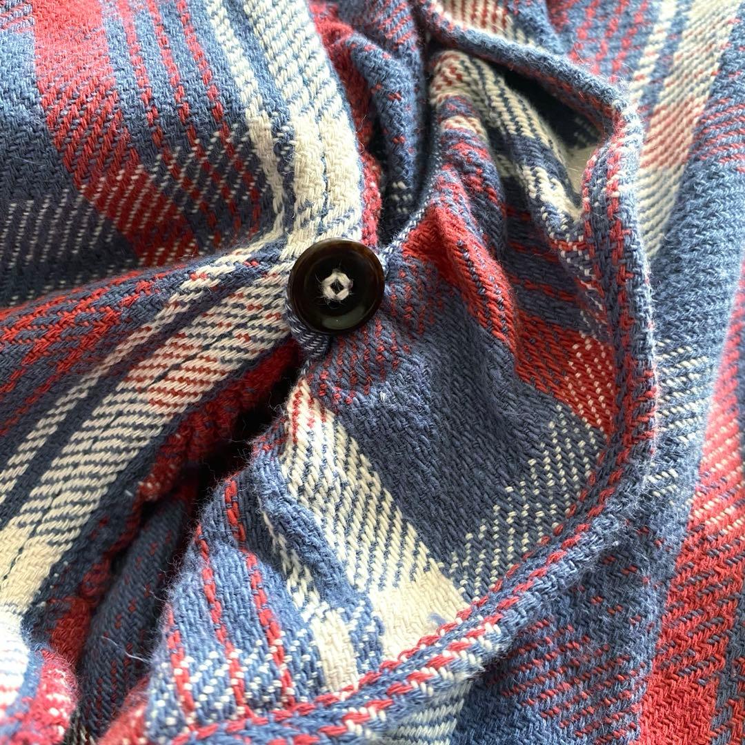 45R 45rpm 日焼けネル フリルカシュクール ブラウス チェック Aライン