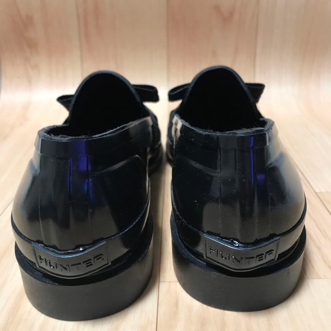 ハンター グロス ペニー ローファー ブラック 25.0 cm