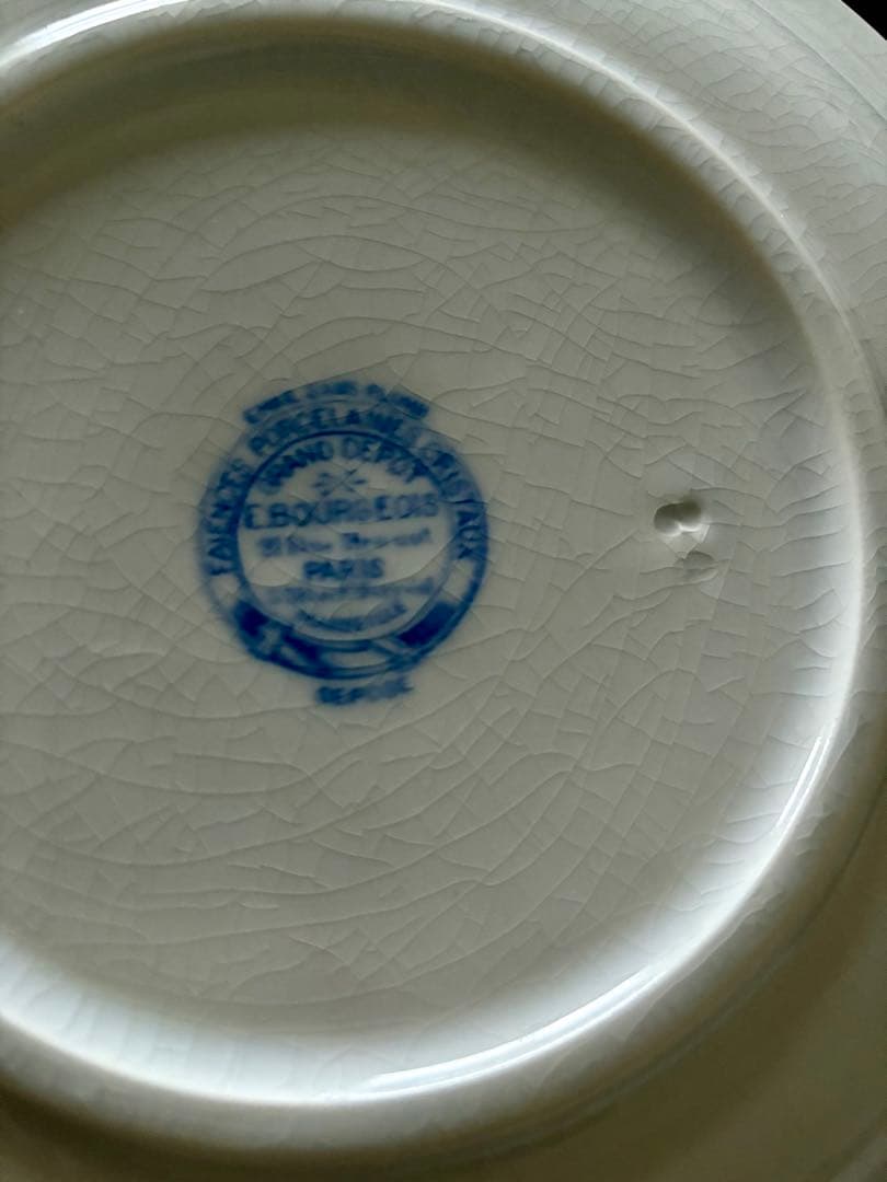 希少 エミールブルジョワ アンティークディナープレート 26cm 10角形