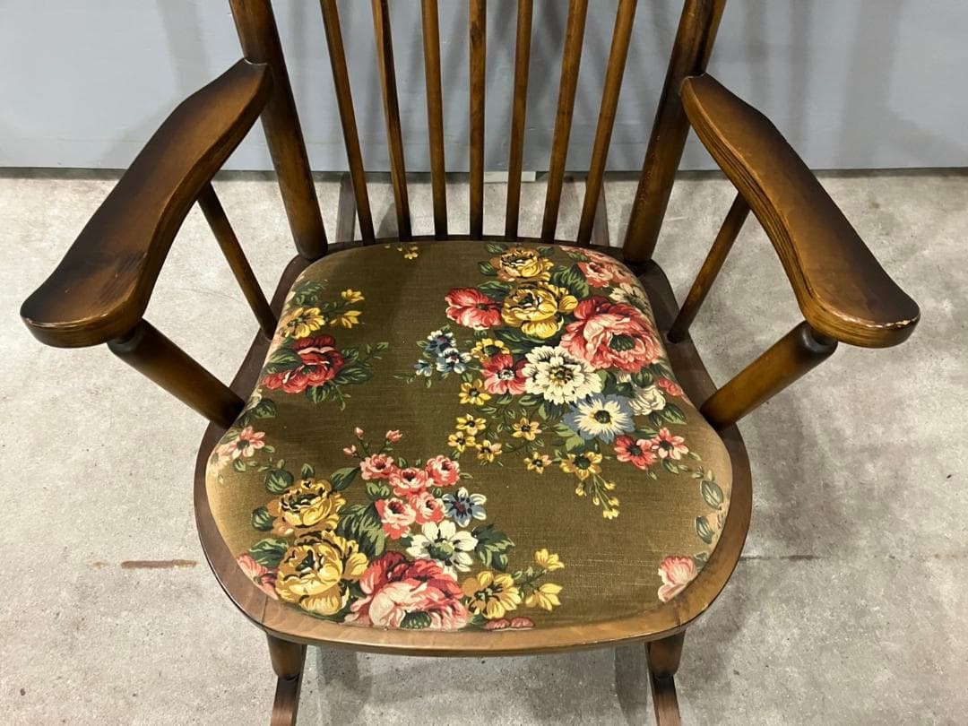 『TOYOFURNITURE』トーヨー ロッキングチェア チェア 椅子 花柄.