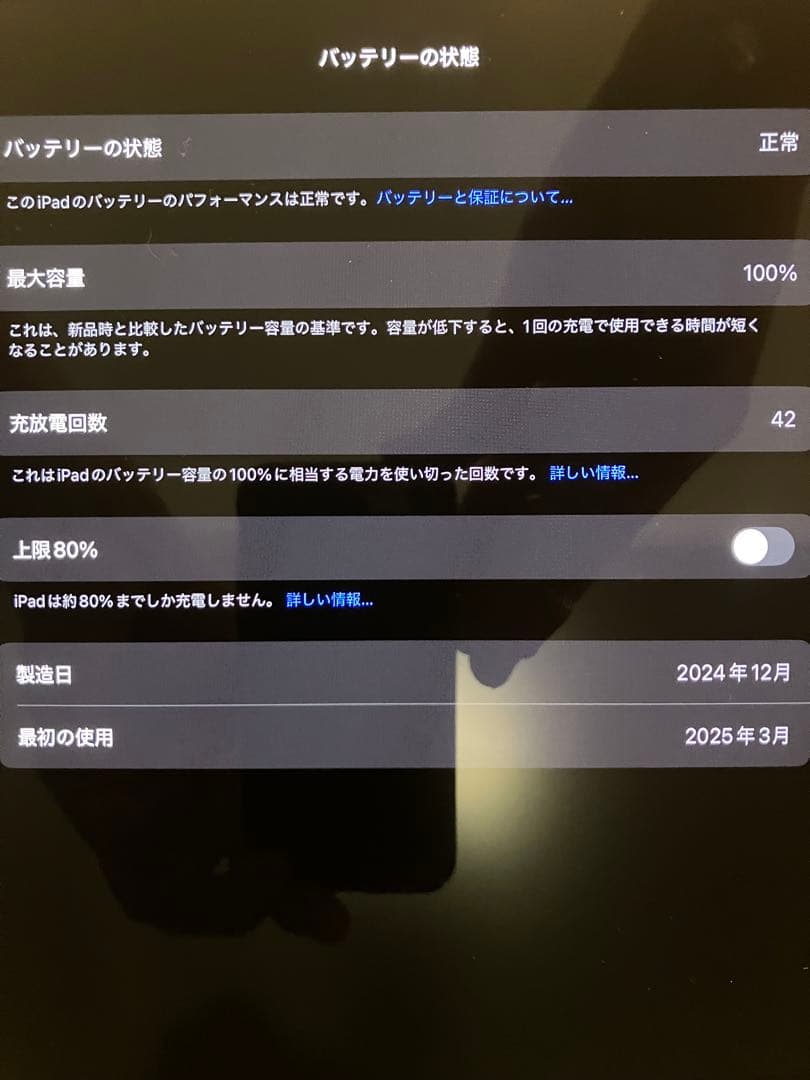 [美品]iPad Pro 13インチ (M4) 512GB 箱、付属品付き