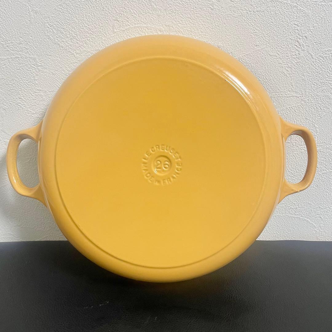 【ほぼ未使用品】ル クルーゼ ビュッフェキャセロール 26cm 浅型両手鍋