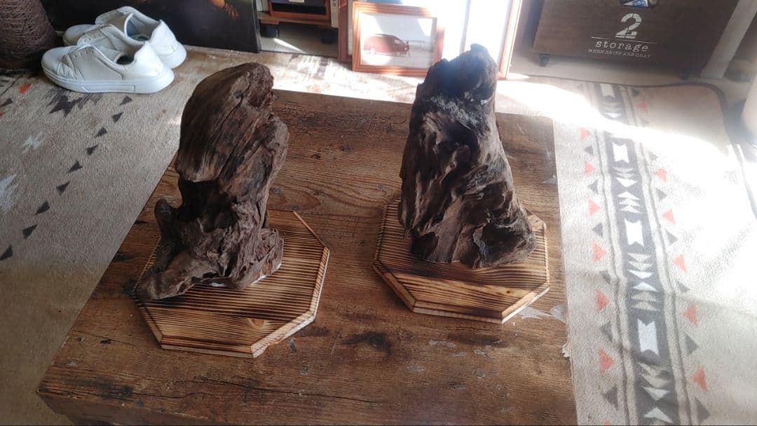 流木クリスマスツリー LEDライト付き