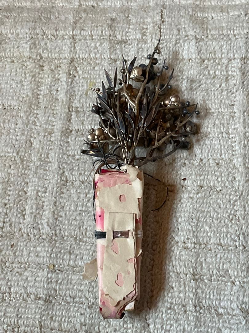 銀製／ボンボニエール・梅の花束。【大正レトロ・三越・銀製】。