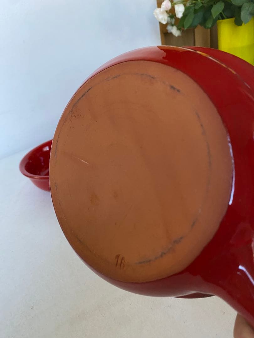 片手　キャセロール鍋　4個　レッド　未使用　赤