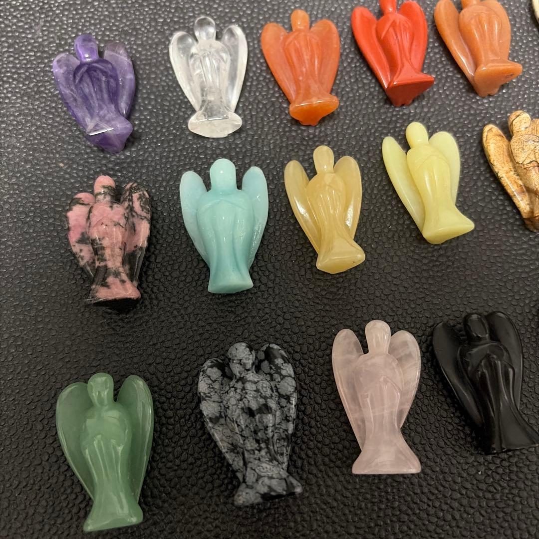 天使　天然石　置物　25体セット　　　　(´ `*)